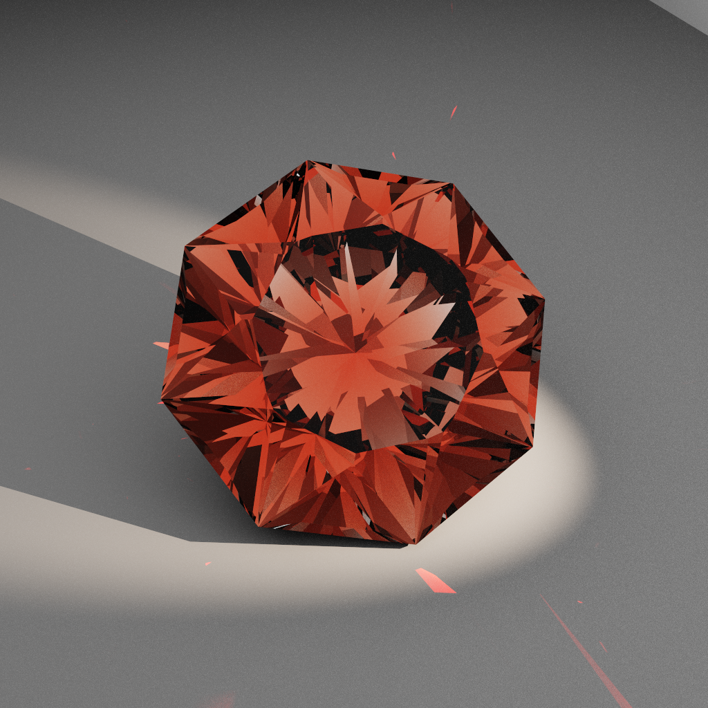 Faceted Tribute 805 — Octagon Diamond faceting diagram