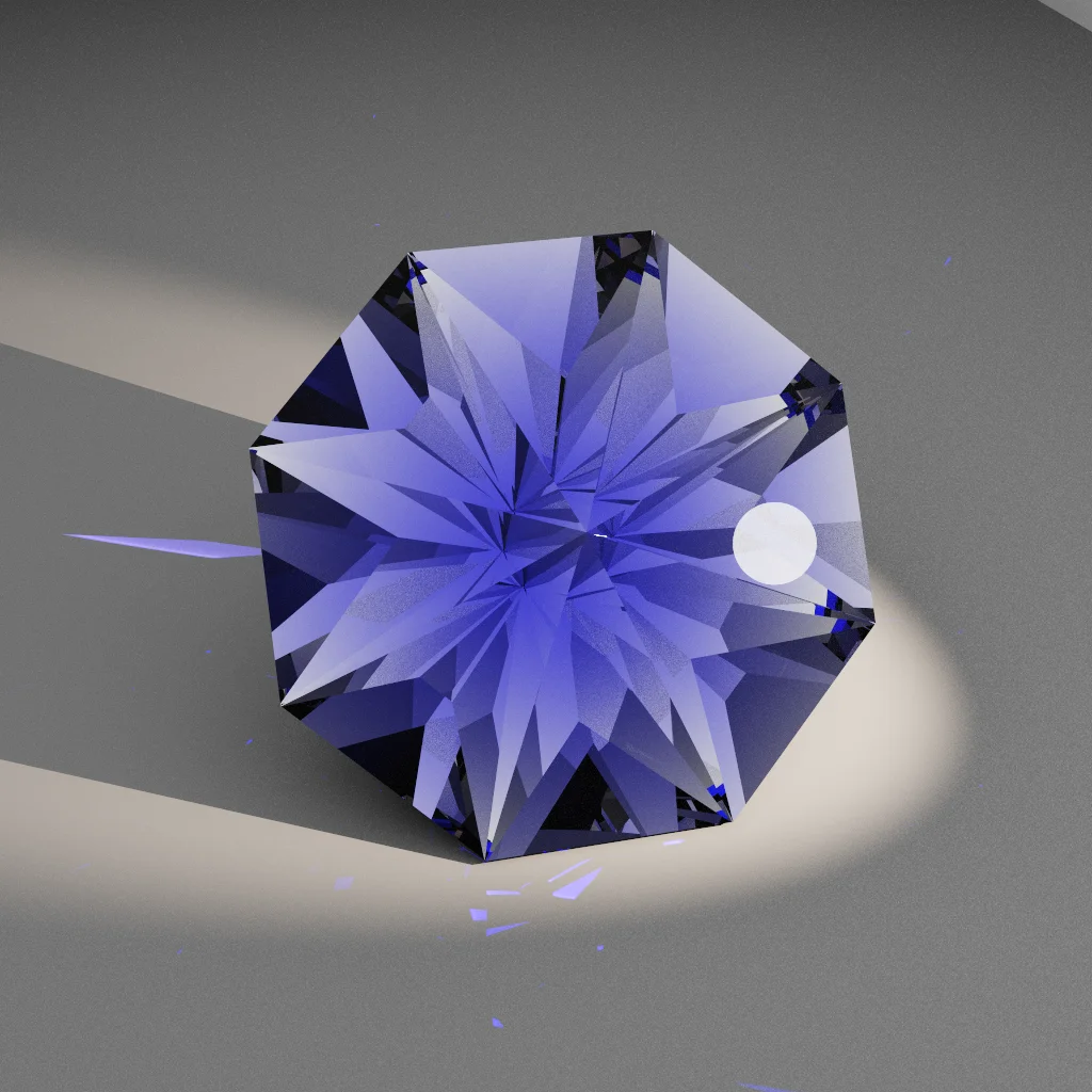 Coral Aurora 180 — Round Cubic Zirconia (CZ) faceting diagram