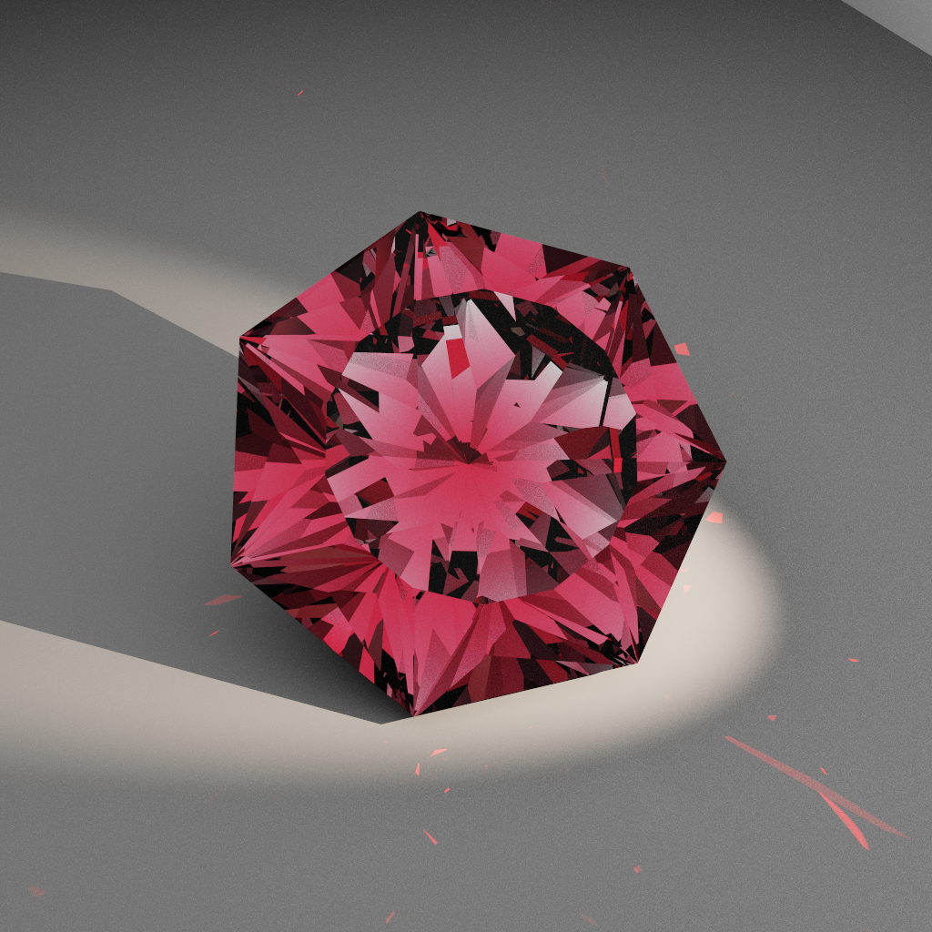 Liquid Scepter 165 — Heptagon Diamond faceting diagram