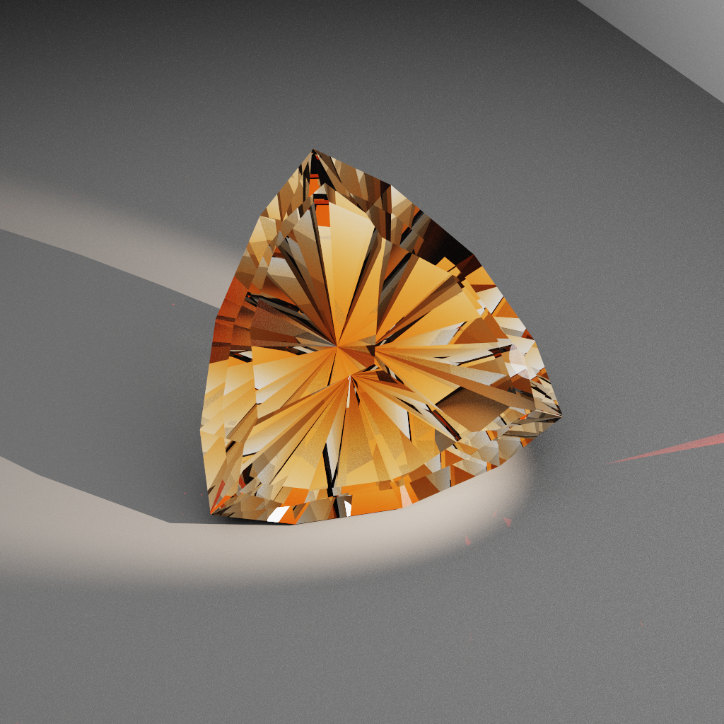 Zenith Cascade 794 — Cushion Trillion Beryl, Emerald & Aquamarine faceting diagram