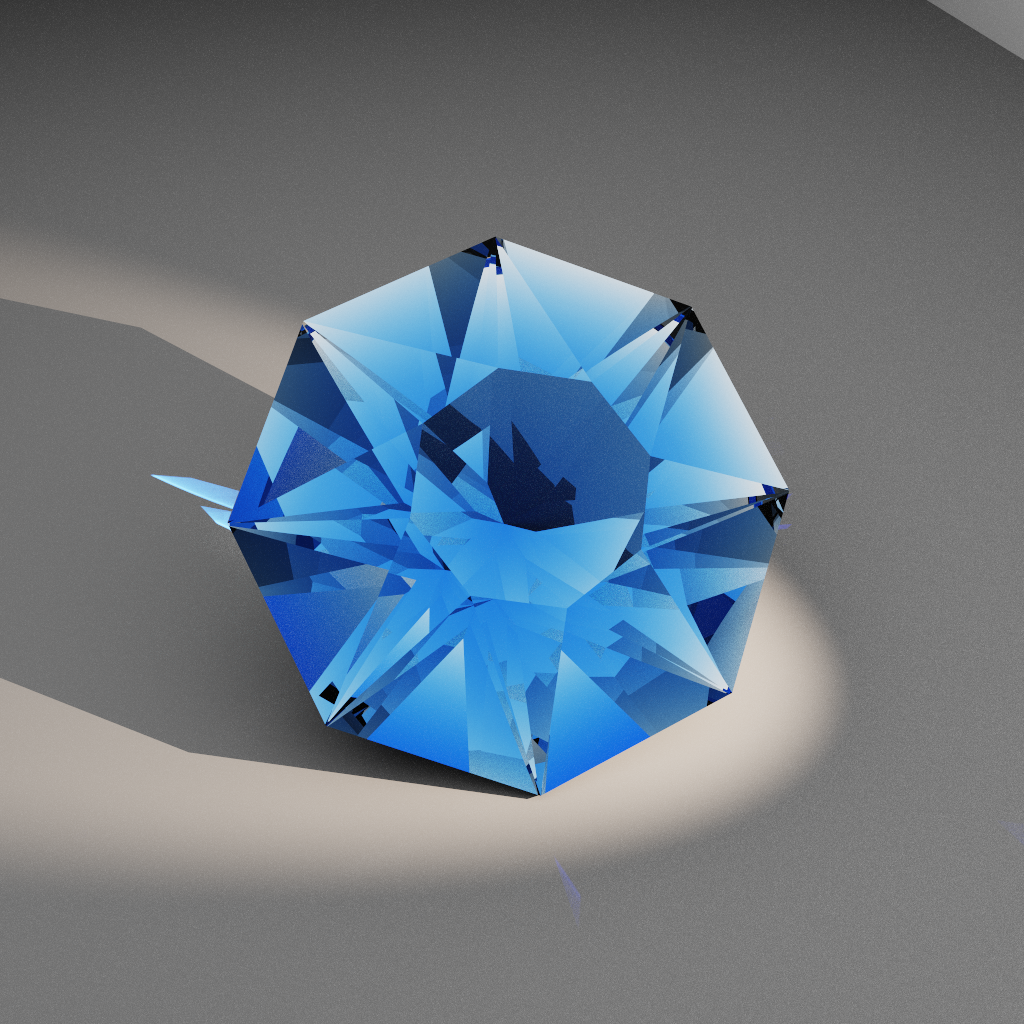 Aurora Laurel 185 — Octagon Topaz & Tourmaline faceting diagram