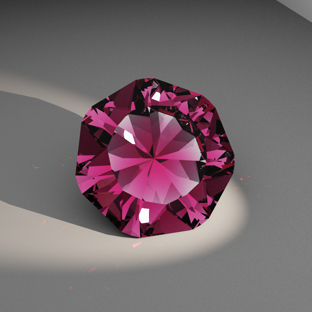 Elysian Mirage 286 — Truncated Heptagon Diamond faceting diagram
