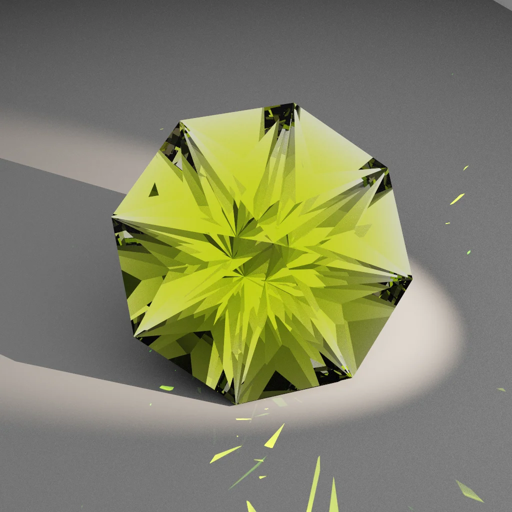 Silken Dream 425 — Round Cubic Zirconia (CZ) faceting diagram