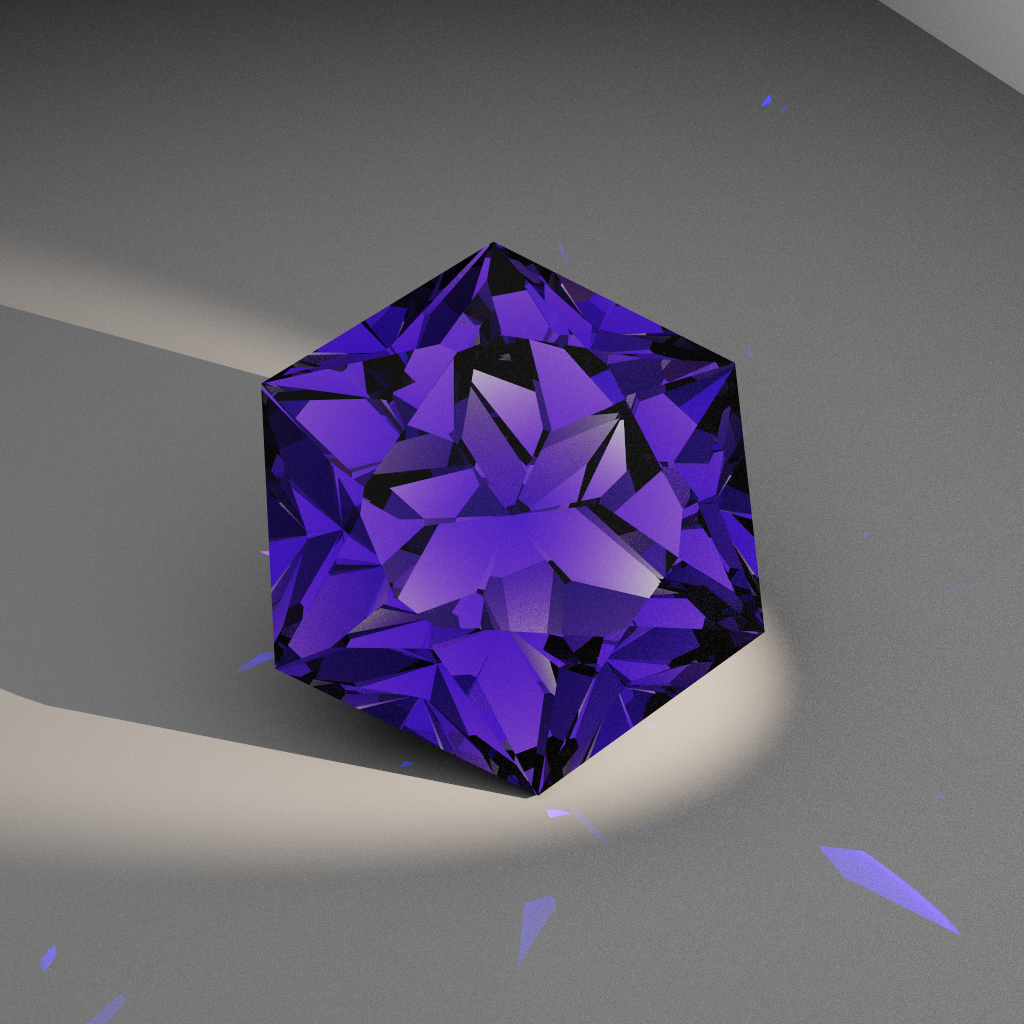 Shimmering Halo 159 — Hexagon Moissanite faceting diagram