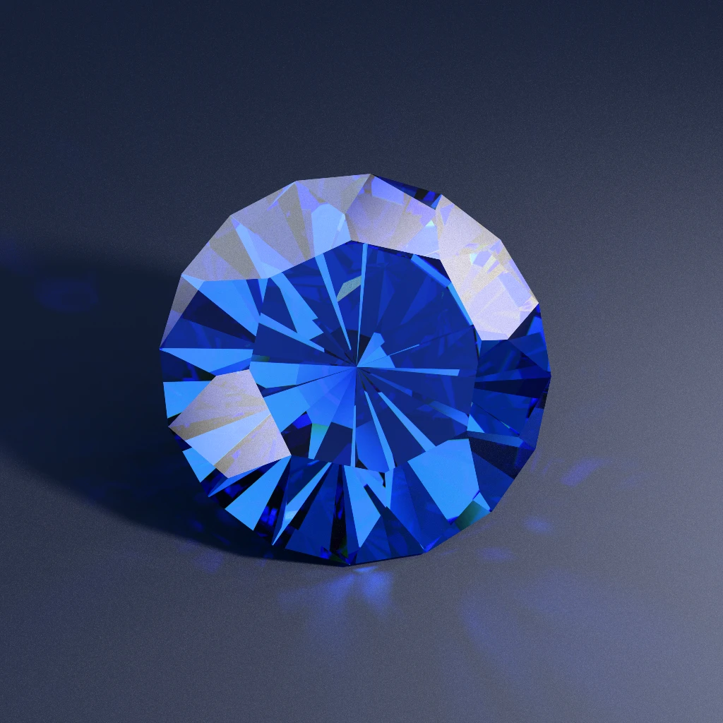 Ruby Sunbeam 137 — Round Moissanite faceting diagram