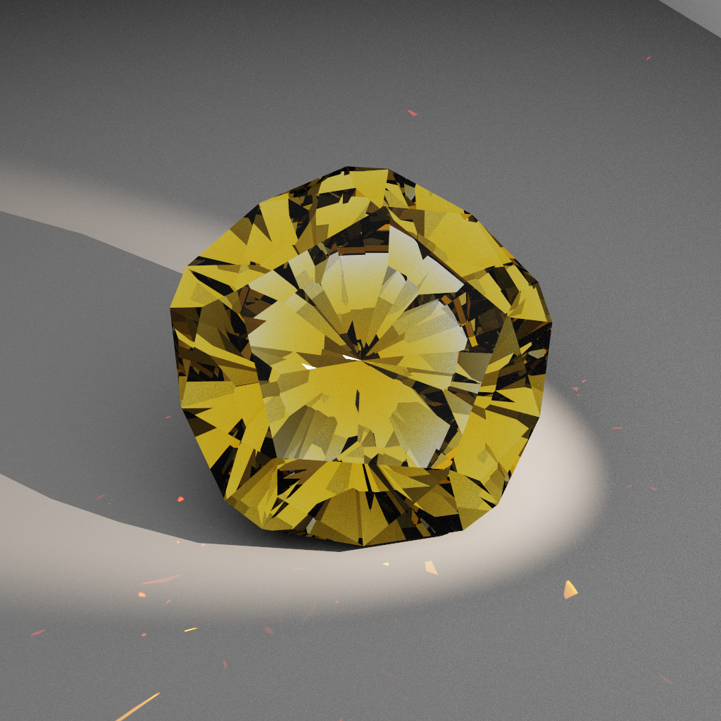 Gossamer Saga 125 — Truncated Cushion Pentagon Moissanite faceting diagram
