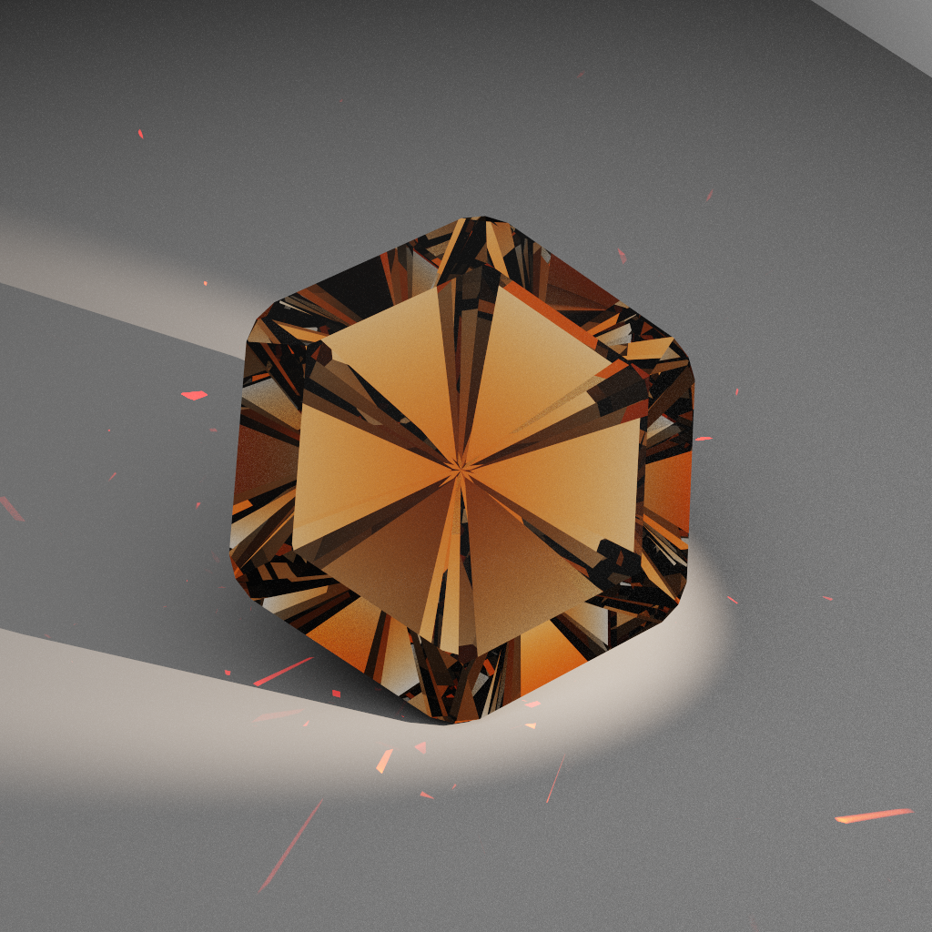 Phantom Blaze 902 — Truncated Hexagon Moissanite faceting diagram