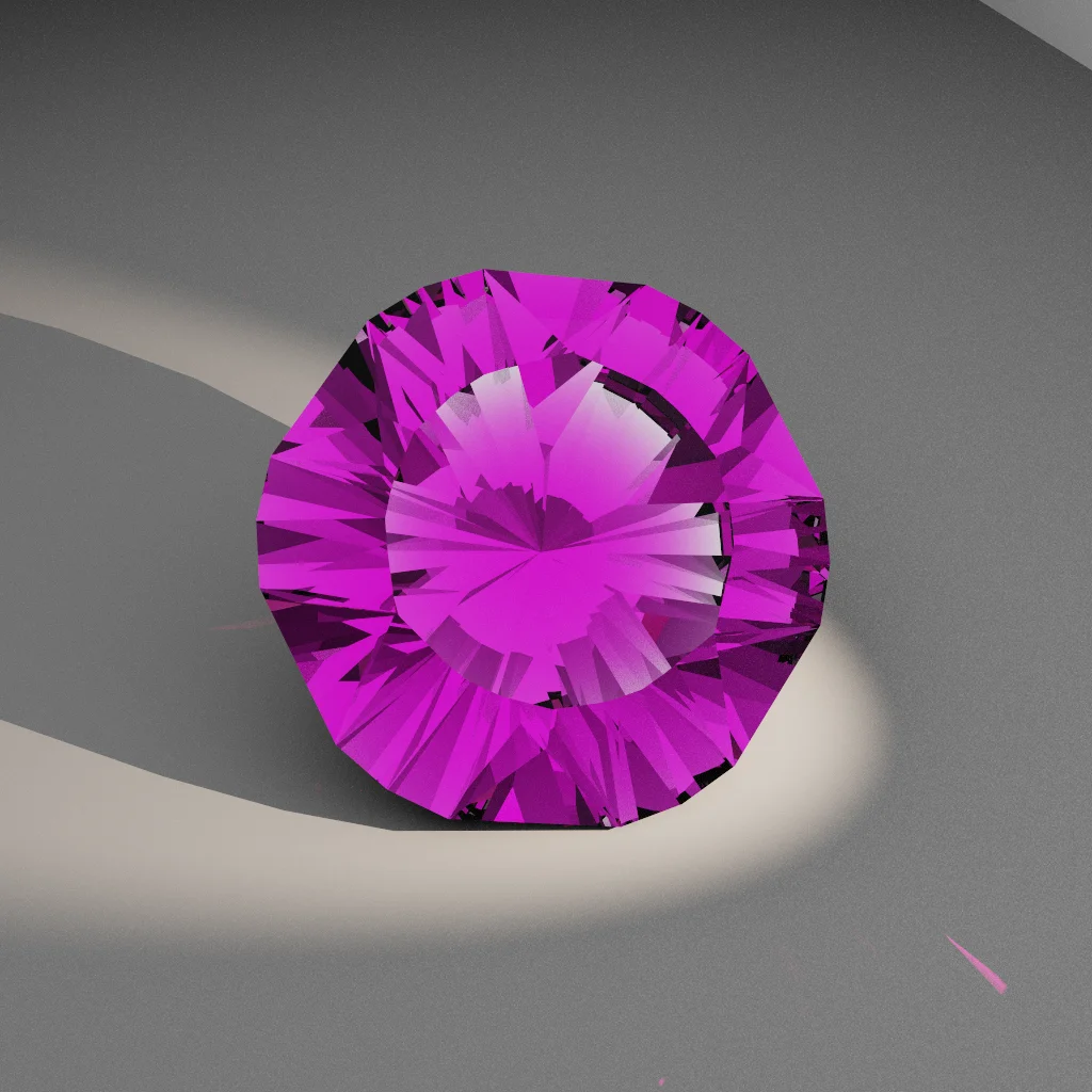 Silken Galaxy 678 — Truncated Hexagon Cubic Zirconia (CZ) faceting diagram
