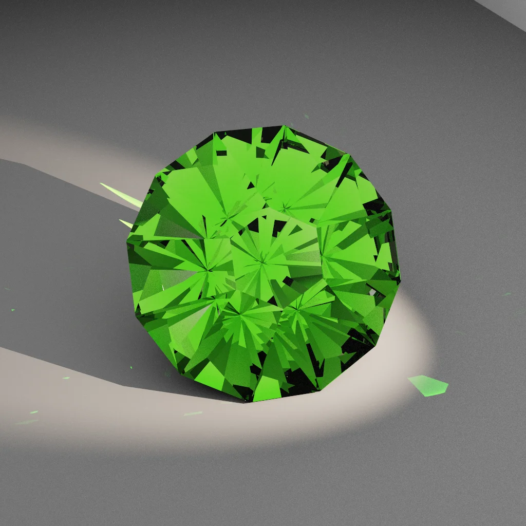 Gilded Cascade 441 — Truncated Hexagon Cubic Zirconia (CZ) faceting diagram