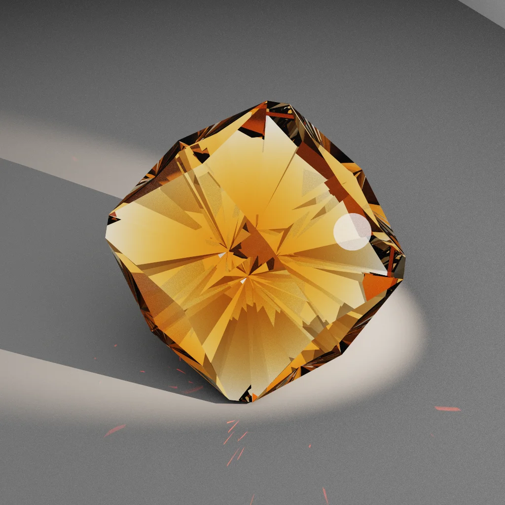 Shadow Shimmer 357 — Square Cushion Spinel & Garnet faceting diagram