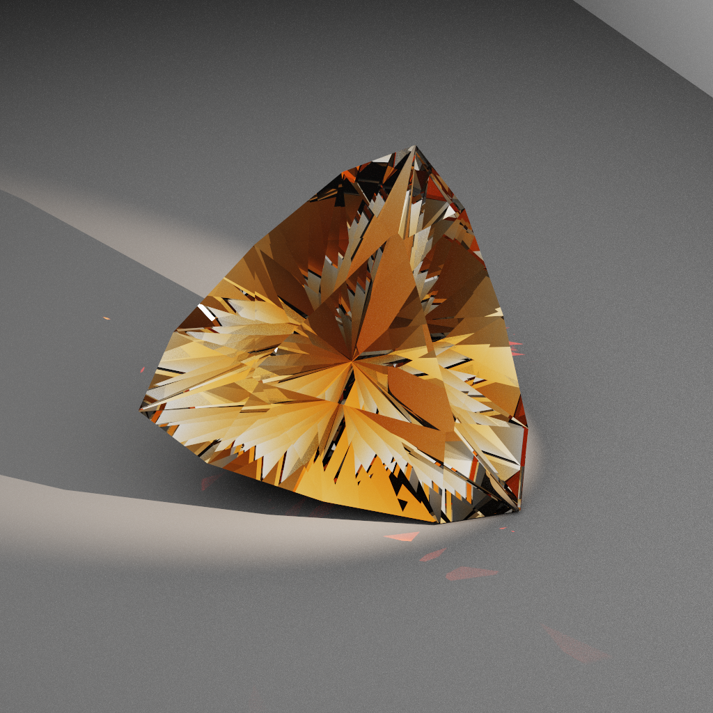 Solstice Aurora 878 — Cushion Trillion Topaz & Tourmaline faceting diagram