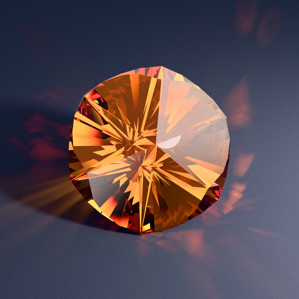 Golden Regalia 444 — Truncated Cushion Hexagon Cubic Zirconia (CZ) faceting diagram