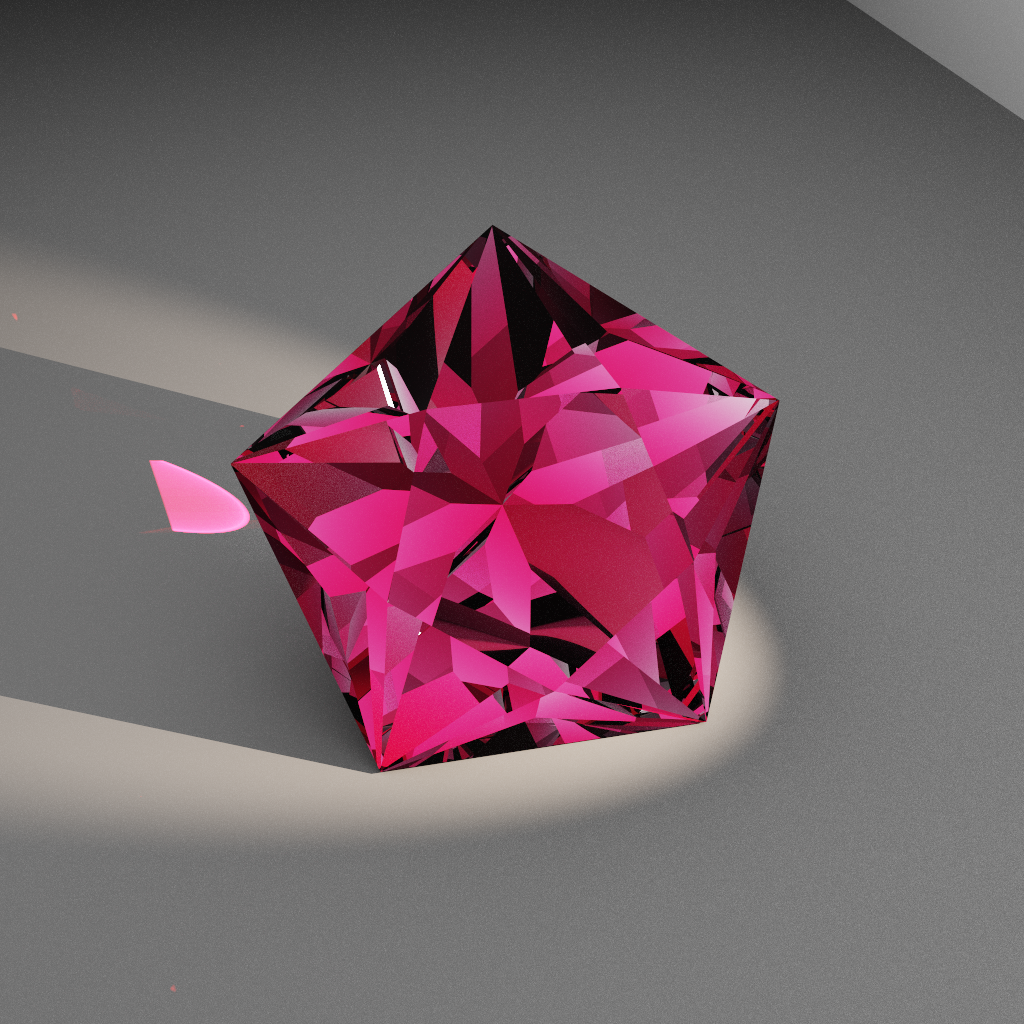 Faceted Glacier 986 — Pentagon Topaz & Tourmaline faceting diagram