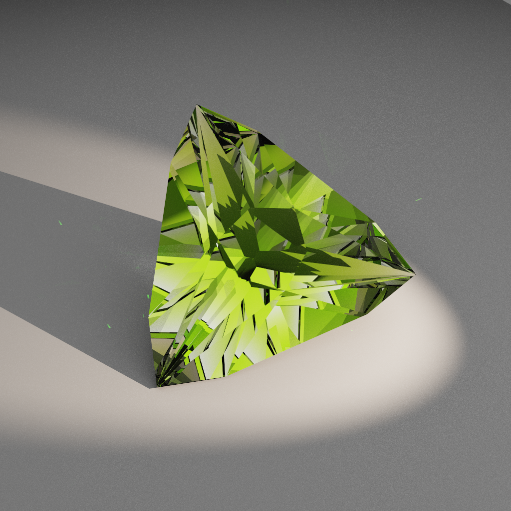 Enchanted Saga 308 — Mirrored Cut-Corner Trillion Beryl, Emerald & Aquamarine faceting diagram
