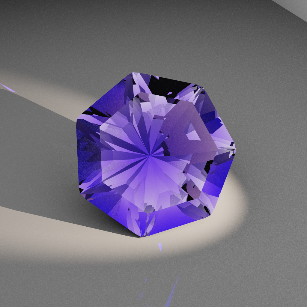 Zenith Eddy 947 — Truncated Heptagon Topaz & Tourmaline faceting diagram