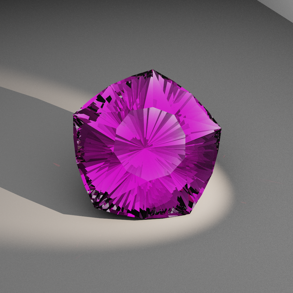 Gleaming Insignia 345 — Cushion Pentagon Cubic Zirconia (CZ) faceting diagram