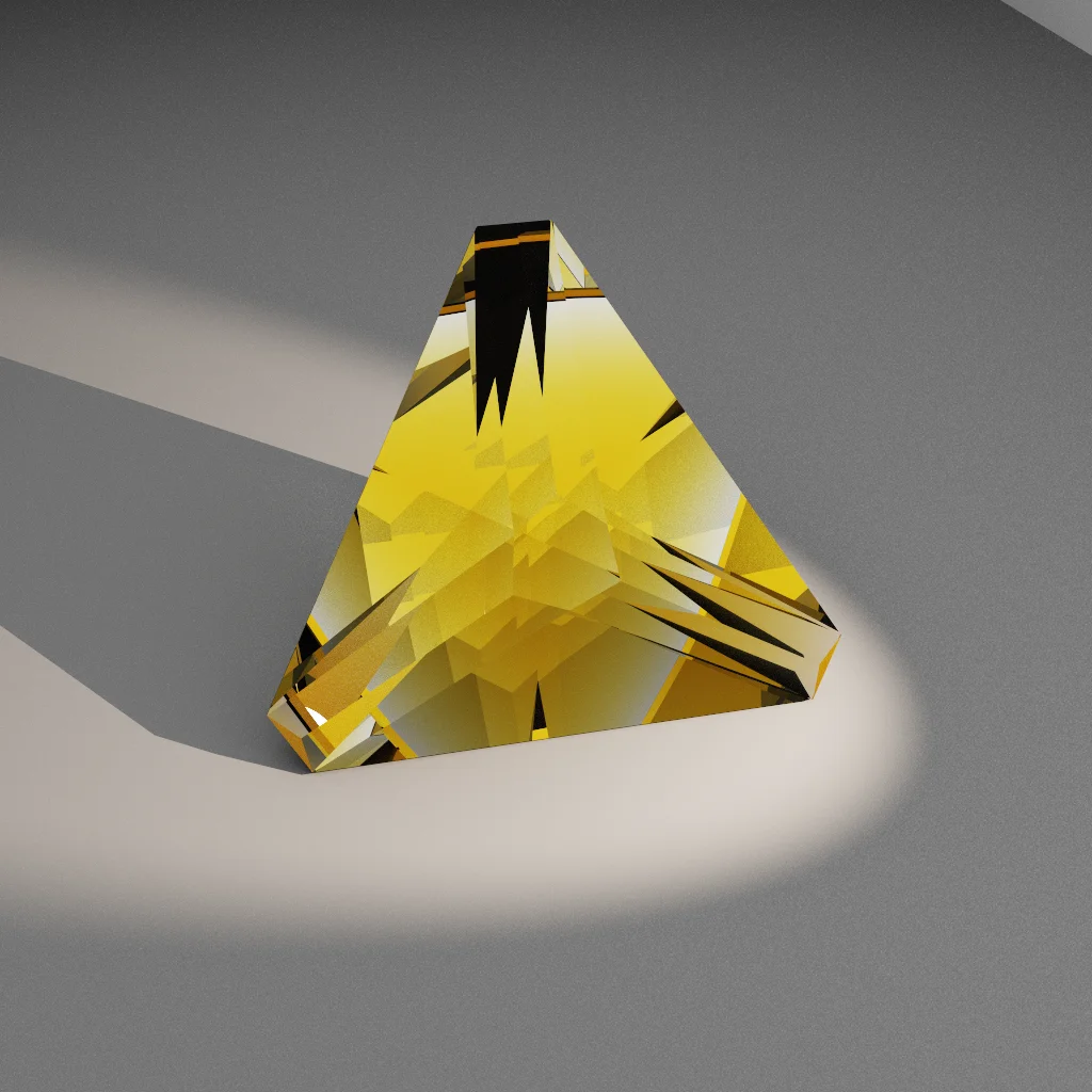 Phantom Crest 761 — Cut-Corner Trillion Quartz & Amethyst faceting diagram