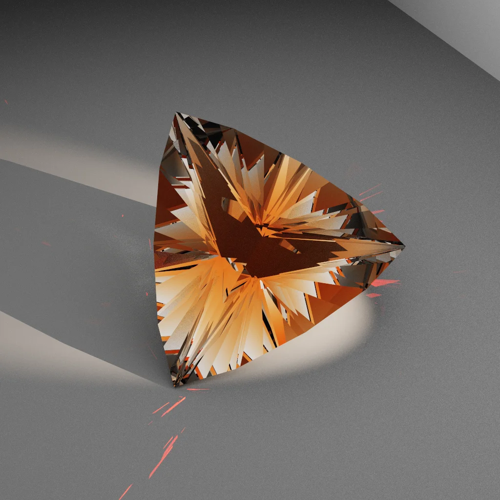 Verdant Brilliance 525 — Cushion Trillion Beryl, Emerald & Aquamarine faceting diagram