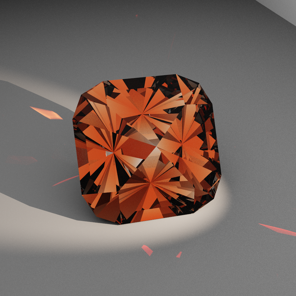 Dazzling Legacy 791 — Mirrored Cut-Corner Square Diamond faceting diagram