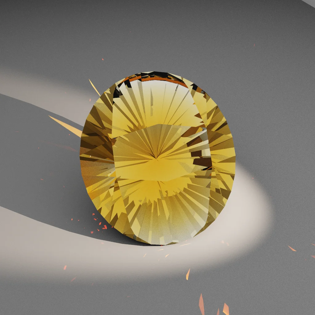 Zenith Torrent 366 — Oval Cubic Zirconia (CZ) faceting diagram