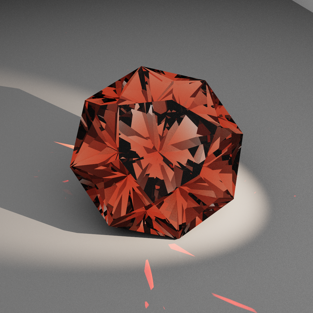 Emerald Dawn 799 — Octagon Moissanite faceting diagram