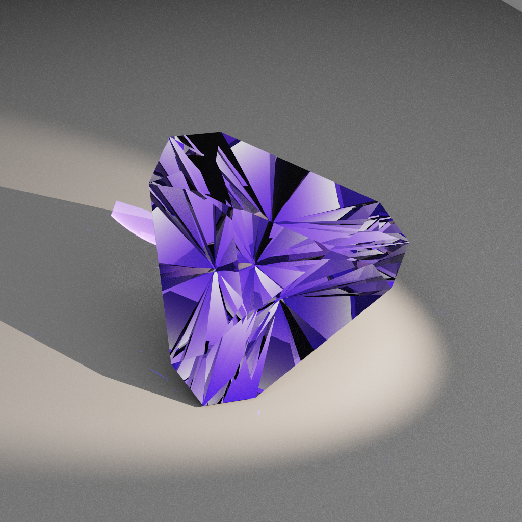 Shadow Comet 870 — Mirrored Cut-Corner Trillion Topaz & Tourmaline faceting diagram