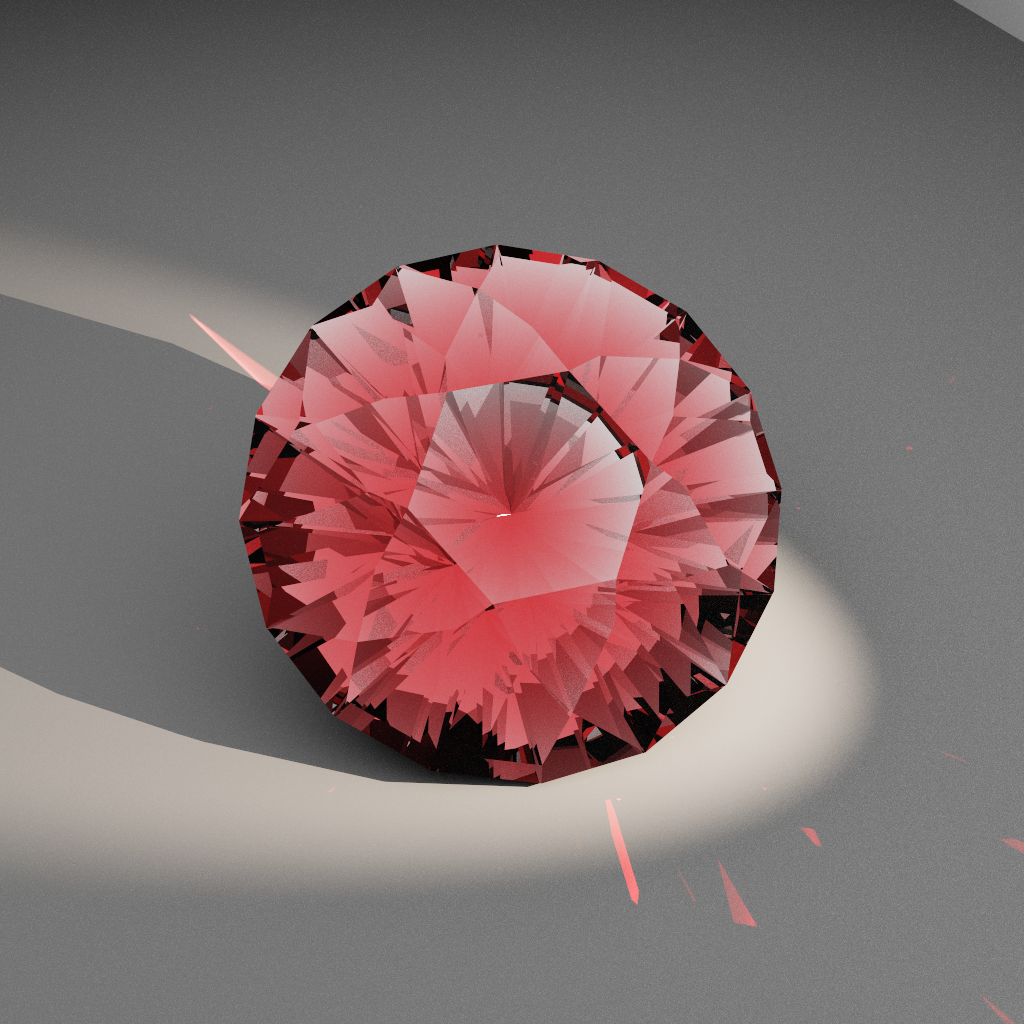 Scarlet Wave 497 — Round Cubic Zirconia (CZ) faceting diagram
