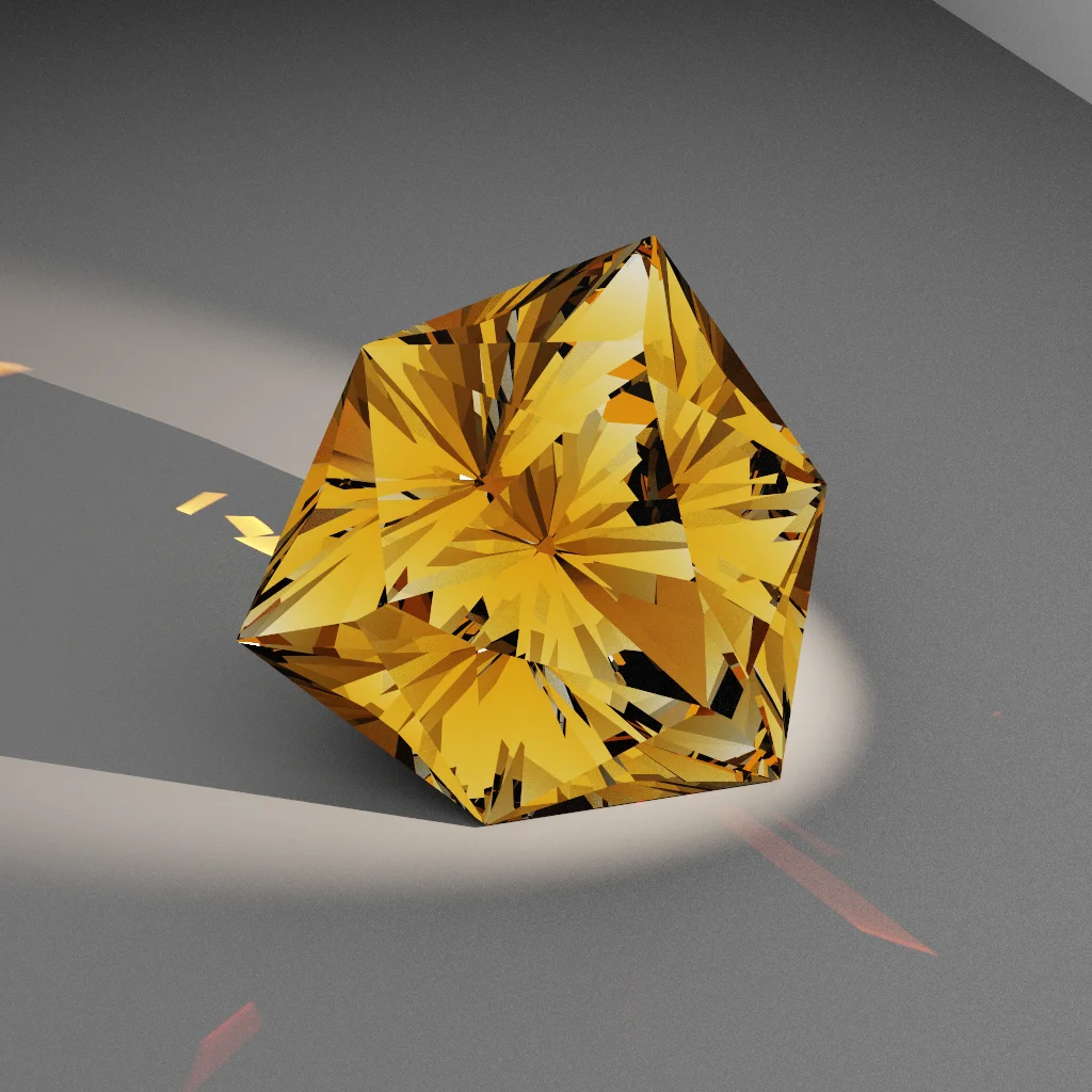 Crystal Ember 616b — Shield Sapphire & Ruby faceting diagram