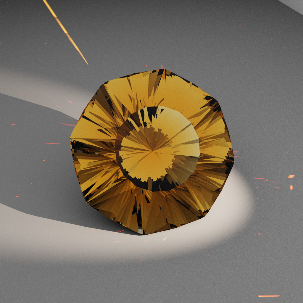 Coral Quasar 569 — Truncated Cushion Octagon Moissanite faceting diagram