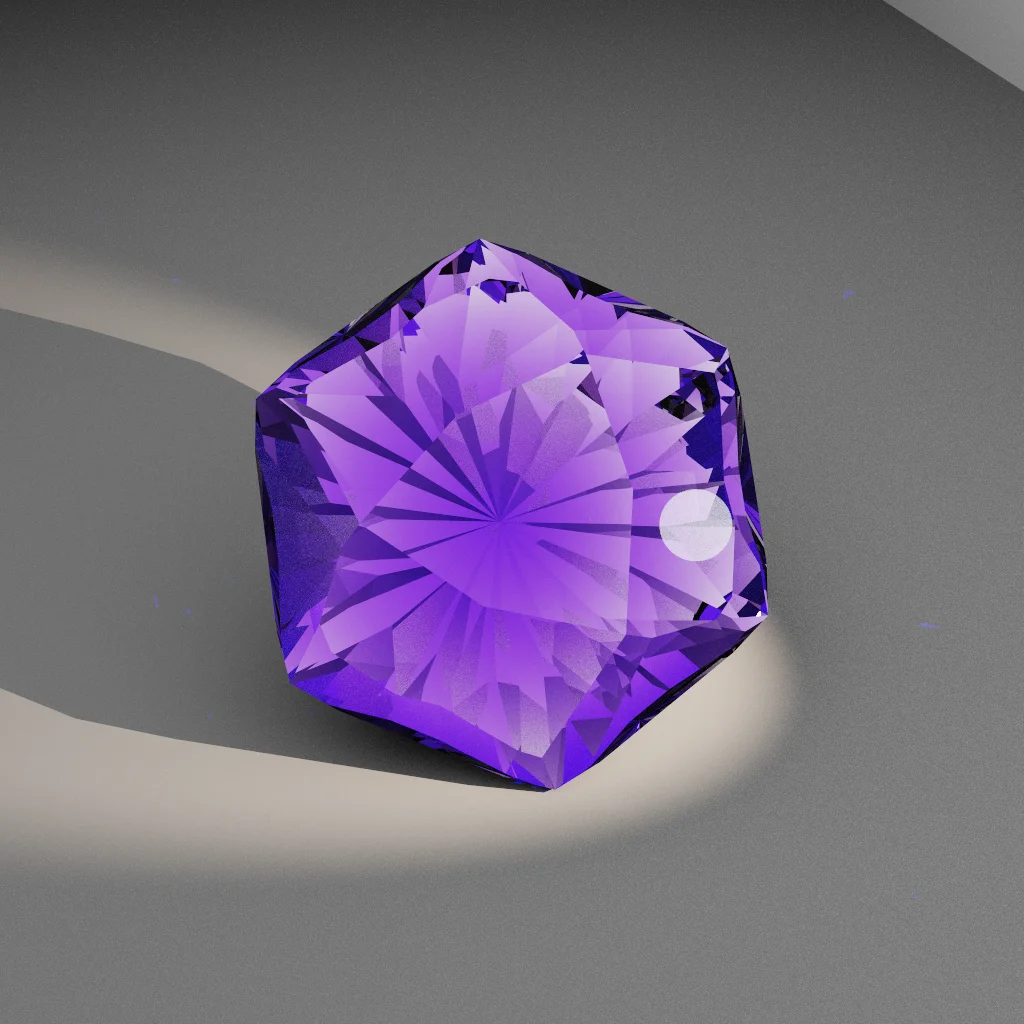 Polished Galaxy 517 — Truncated Hexagon Spinel & Garnet faceting diagram