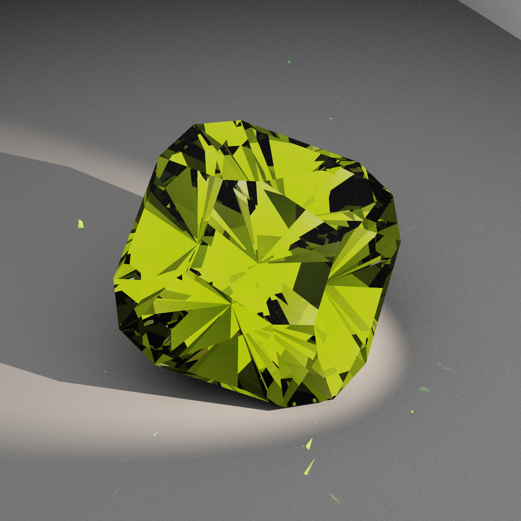 Polished Starburst 586 — Mirrored Cut-Corner Square Diamond faceting diagram