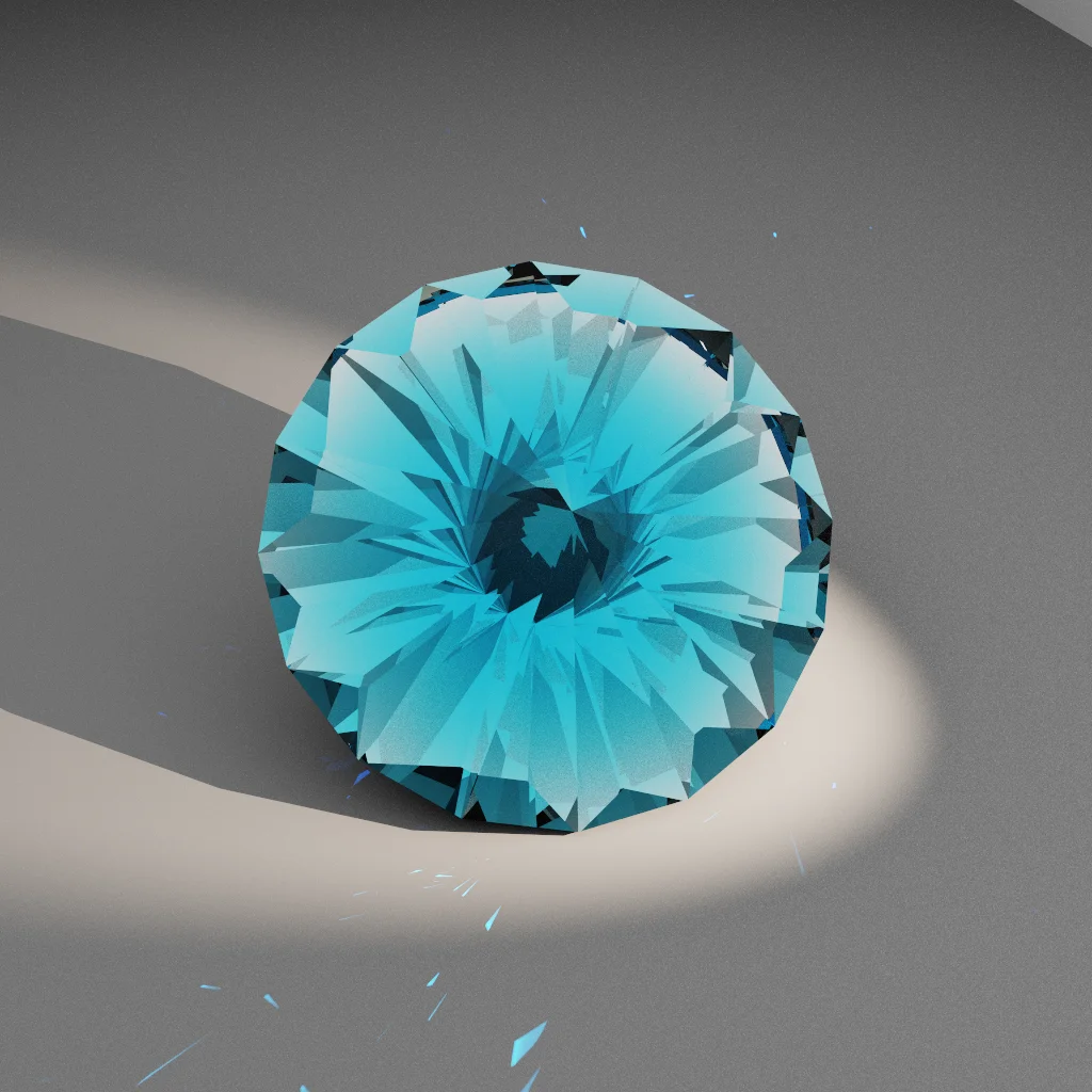 Opal Spirit 880 — Round Cubic Zirconia (CZ) faceting diagram