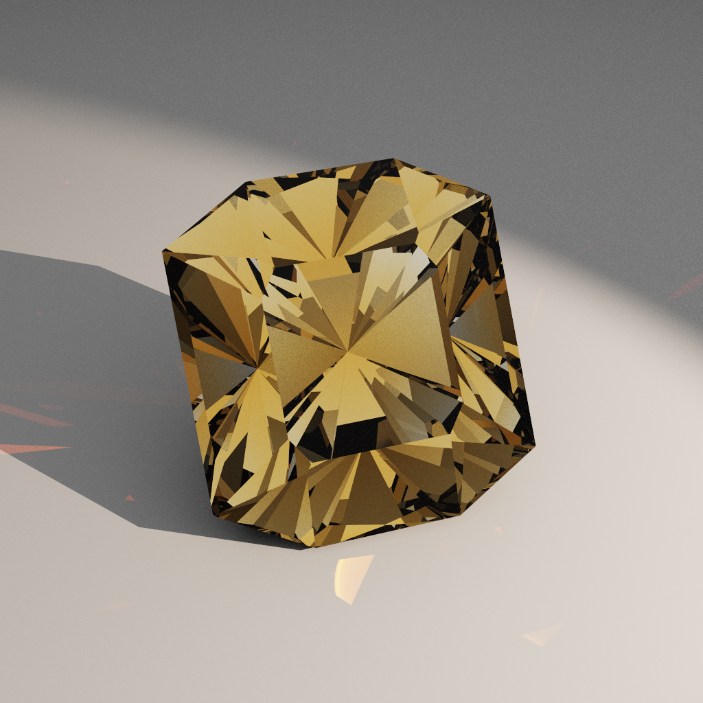 Dazzling Glacier 944 — Cut-Corner Emerald Rectangle Diamond faceting diagram