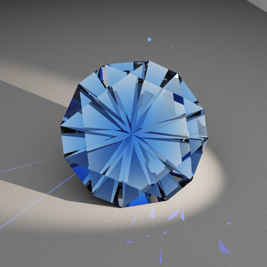 Infernal Starburst 848 — Truncated Hexagon Cubic Zirconia (CZ) faceting diagram
