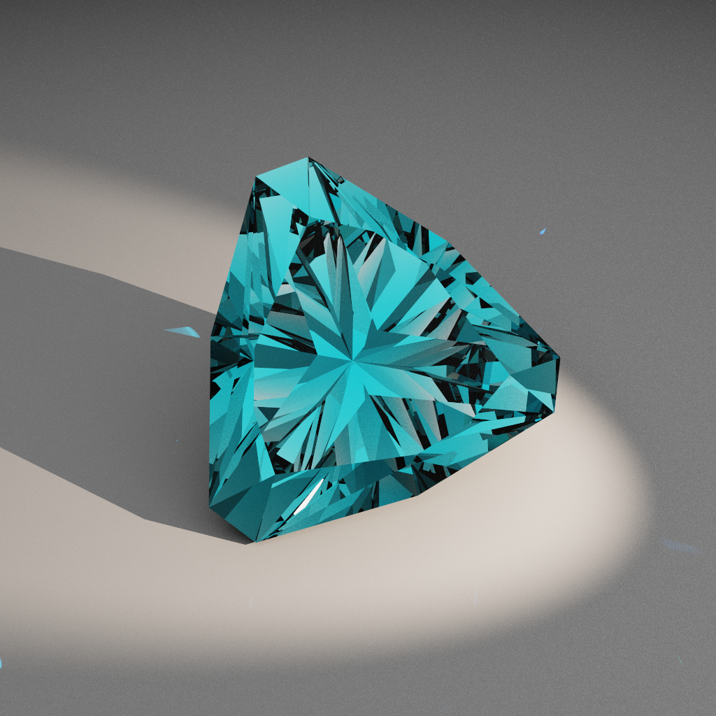 Emerald Frost 937 — Truncated Cushion Trillion Cubic Zirconia (CZ) faceting diagram