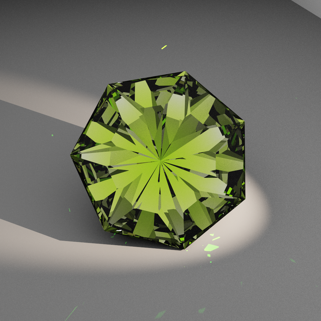 Scintillant Equinox 556 — Heptagon Moissanite faceting diagram