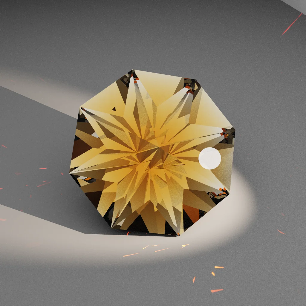 Verdant Frost 505 — Round Cubic Zirconia (CZ) faceting diagram