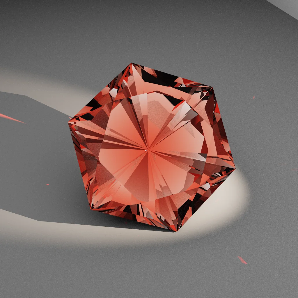Astral Eclipse 675 — Hexagon Sapphire & Ruby faceting diagram