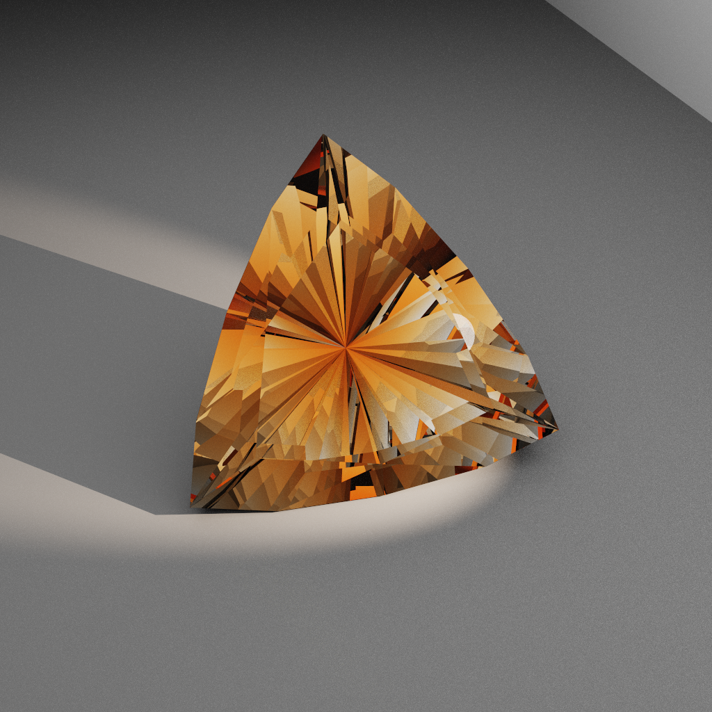 Midnight Blaze 506 — Cushion Trillion Spinel & Garnet faceting diagram