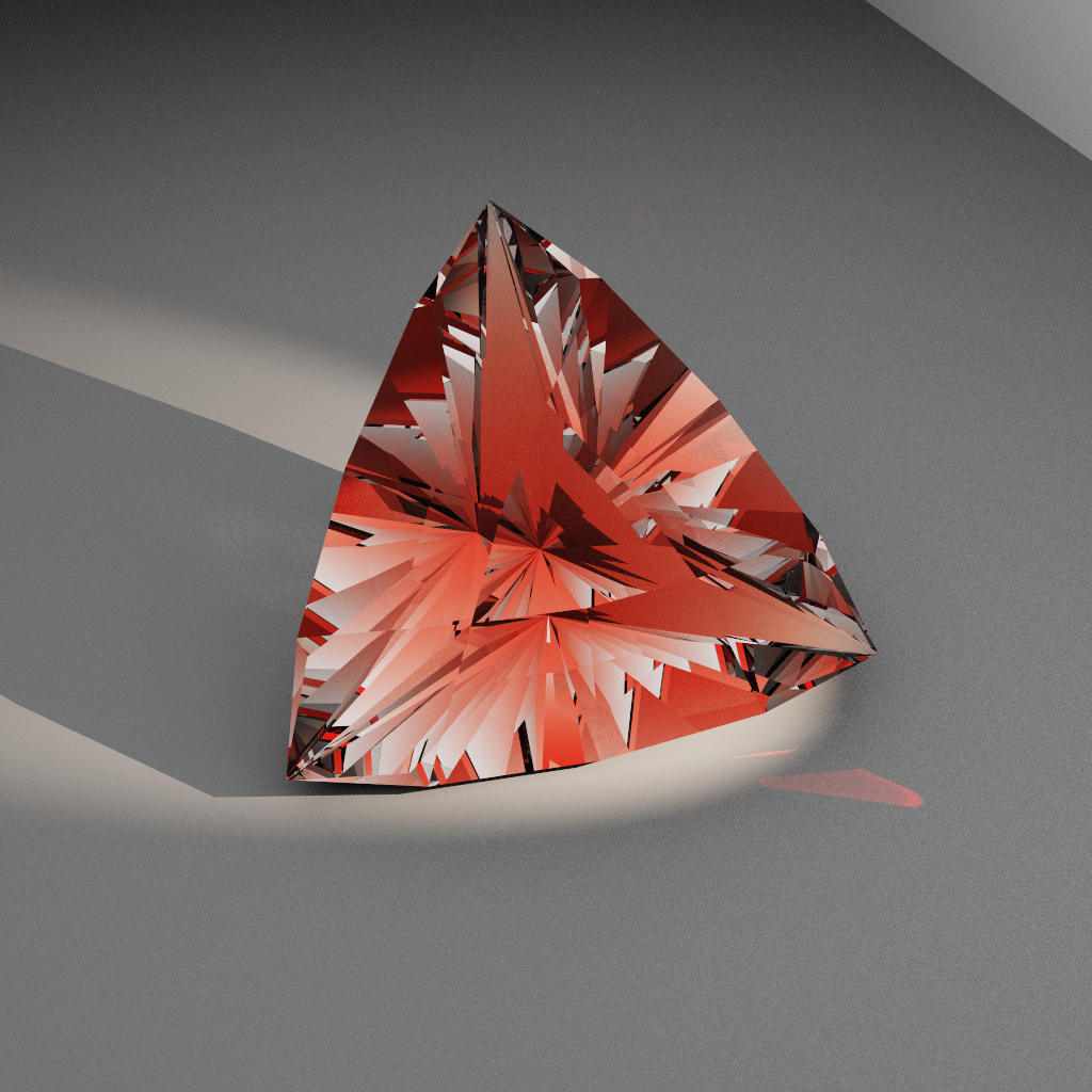 Lustrous Zenith 774 — Cushion Trillion Quartz & Amethyst faceting diagram