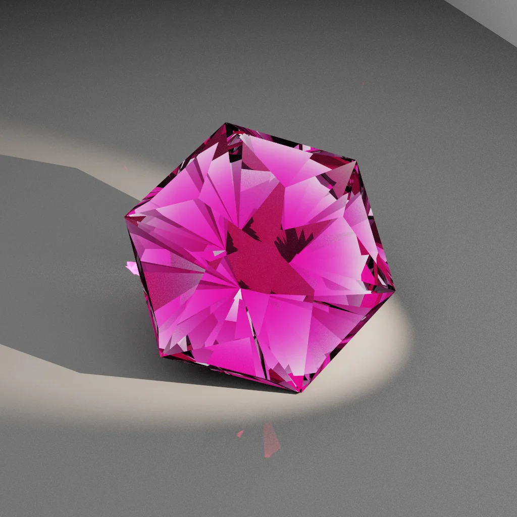 Resplendent Wave 330 — Hexagon Quartz & Amethyst faceting diagram