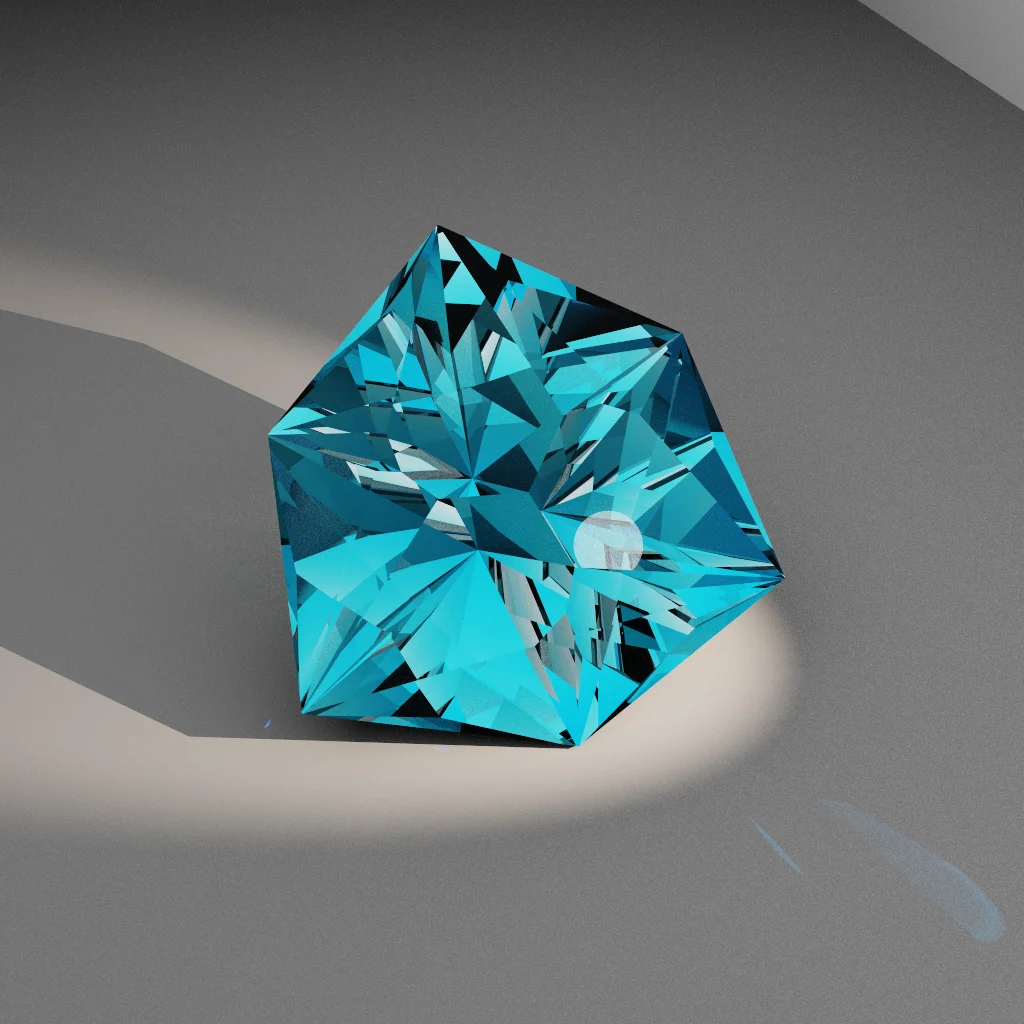 Azure Burst 171 WILDER — Shield Quartz & Amethyst faceting diagram