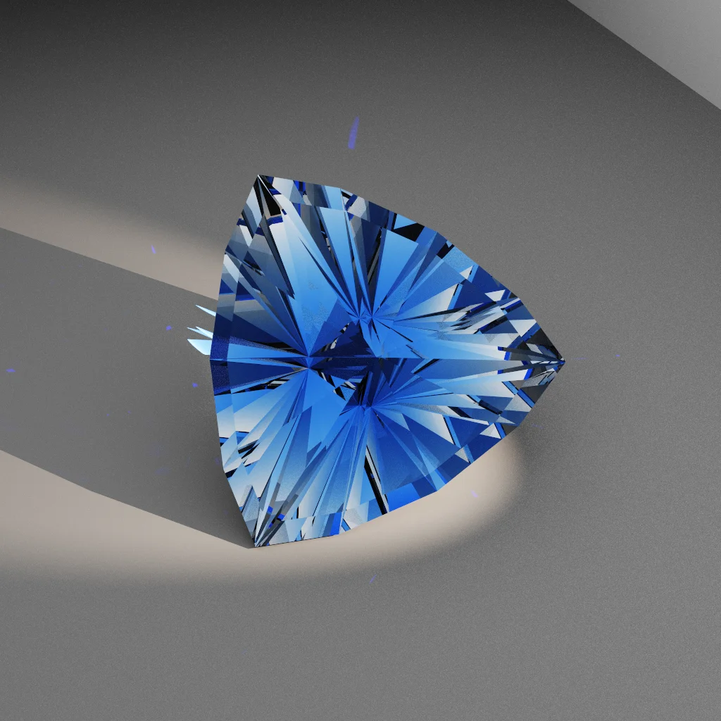 Crimson Dynasty 314 — Cushion Trillion Spinel & Garnet faceting diagram