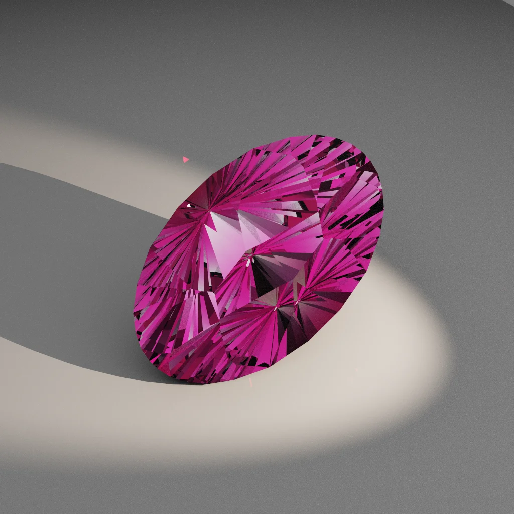 Zenith Drift 567 — Oval Cubic Zirconia (CZ) faceting diagram