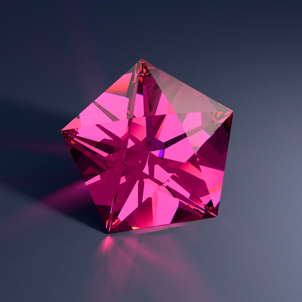 Mahenge-magenta RI 1.72 Spinel pentagon Velvet Dream 569 from the Extended Showcase