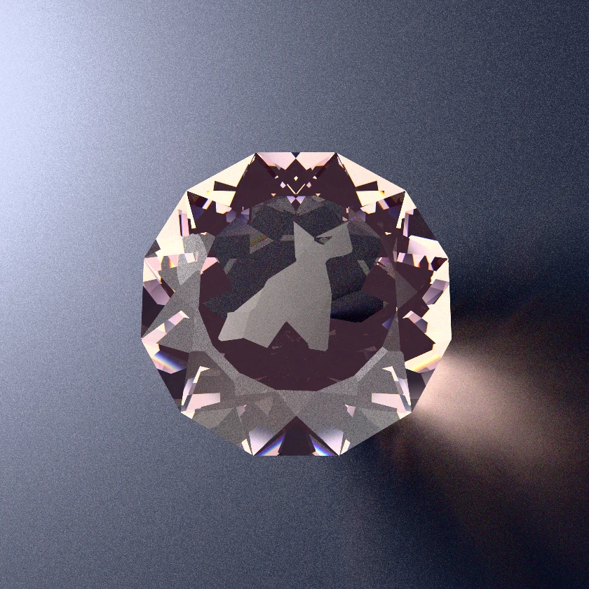 Origami Howling Wolf in Imperial Topaz
